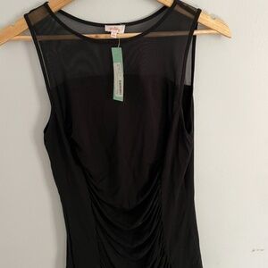 Pixley mesh neckline knit top M